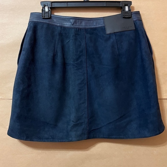 Rag & Bone | Siggy Goat Leather Snap Button Front Mini Skirt Lamb Leather Size 4 - Picture 11 of 14